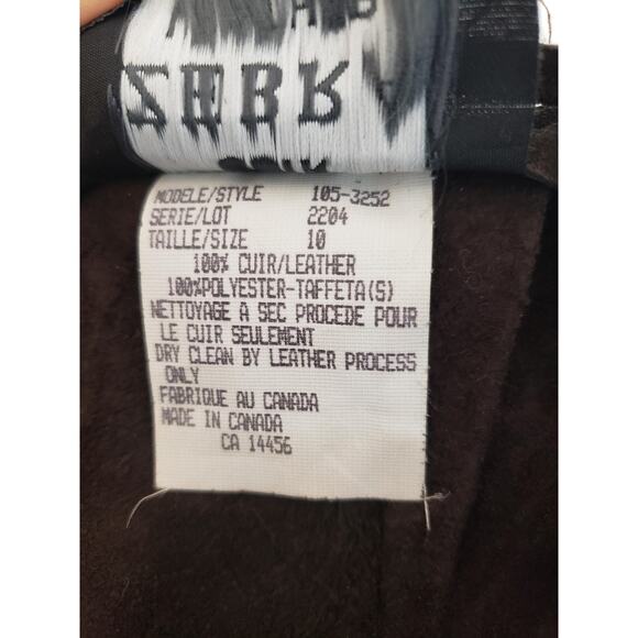 Zebra Leather Skirt sz 10 Brown Suede Fringe Hem & Tie Belt Western Movement - Picture 10 of 10